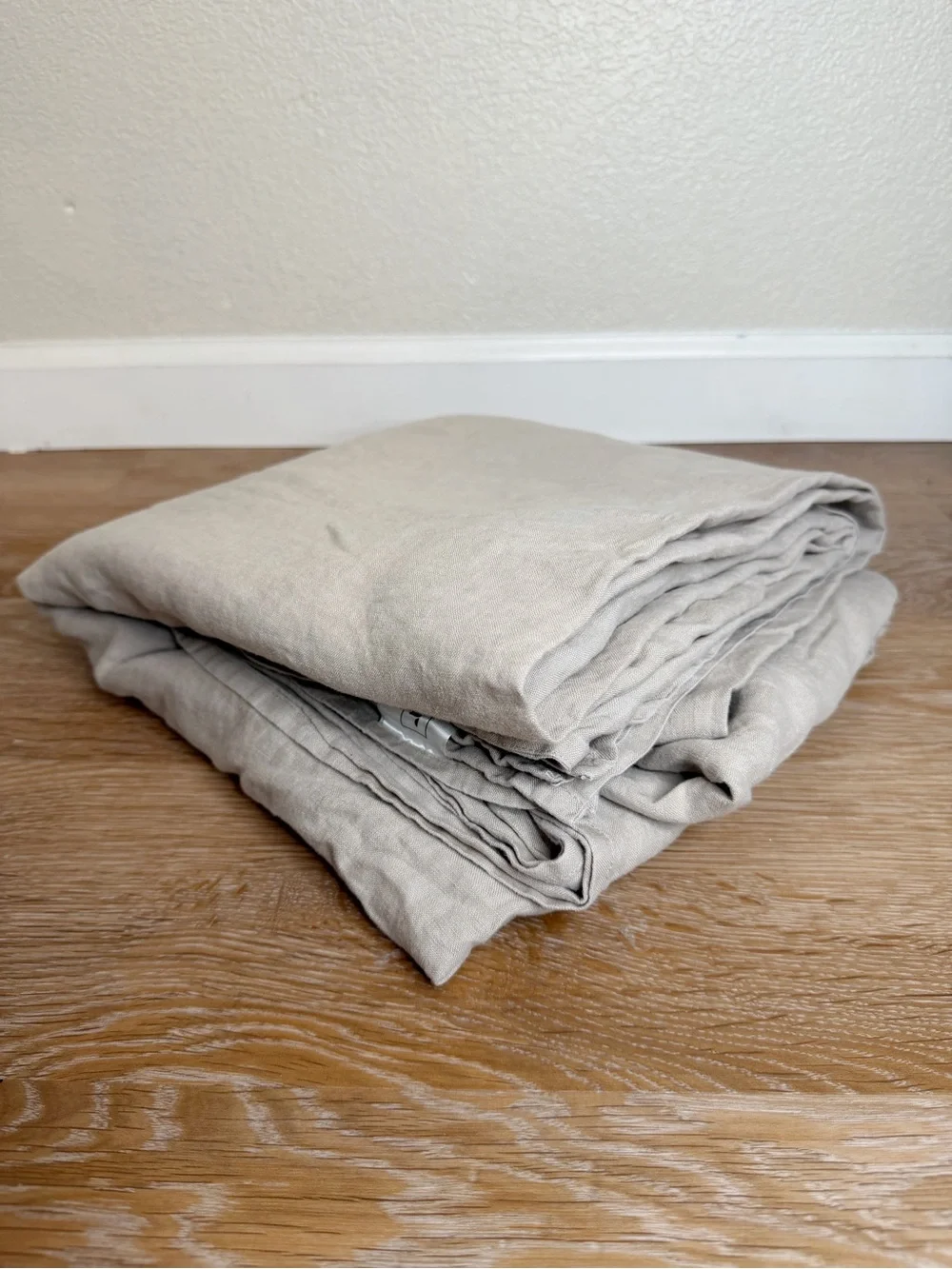 Linen World 100% European Flax Neutral Flat Sheet, Full Size 100